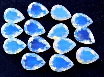 Lab Created Milky Opal Pear Cut Lot Loose Gemstone 13x18 MM For Jewelry P-2657 - Image 1 of 4