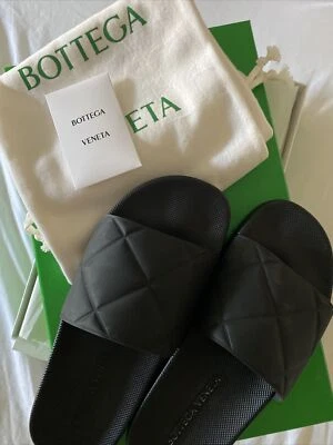 Bottega Veneta Intrecciato Rubber Pool Slides Black Authentic Box Dust Bags Sz39 - image 1 of 4