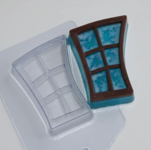 WINDOW MOLD, Chocolate Mold, Realtor Theme Cake Decoration, House Soap Mold, - Picture 1 of 1