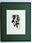 Lyonel Feininger " Radfahrer " Lithographie v. 1920  im PP und Rahmen