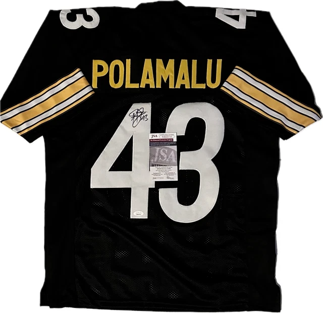 Autographed Troy Polamalu Pittsburgh Steelers Custom Jersey - with  JSA COA - Image 1 of 1