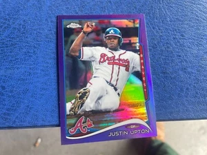 TOPPS CHROME PURPLE REFRACTOR BASEBALL 2014 ATLANTA BRAVES UPTON 93 MINT - Picture 1 of 2