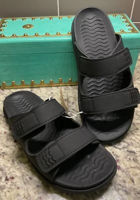 NATIVE KIDS SHOESSz 13 c Jiffy Black FRANKIE SUGARLITE 22064-40 alça ajustável nova com etiquetas - Imagem 1 de 4