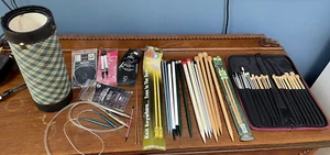 Vintage Lot New, Used Knitting Needles - Susan Bates Takumi Clover Boye w/ Cases - Picture 1 of 23