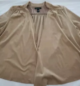 INC. Women's Camel/Light Brown Open Front Polyester Spandex Blend Shrug XL - Picture 1 of 12