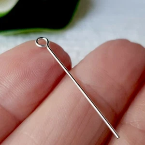 Eye Pins Solid Sterling Silver Handmade 10Pc/50Pc Pack | Jewellery Making Supply - Picture 1 of 5