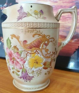 Antique W & R (Carlton Ware) Blushware Metal Lidded Jug Hand Painted - 6" Tall - Bild 1 von 6