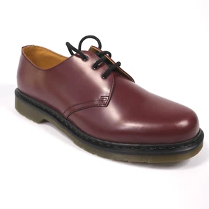 Scarpe Dr Martens 1461 Oxford pelle liscia rosso ciliegia tre occhielli UK 13 - Foto 1 di 18