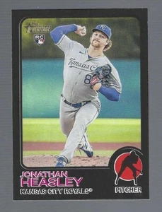 2022 Topps Heritage Black Border 713 JONATHAN HEASLEY RC Parallel Print Run 50 - Picture 1 of 1