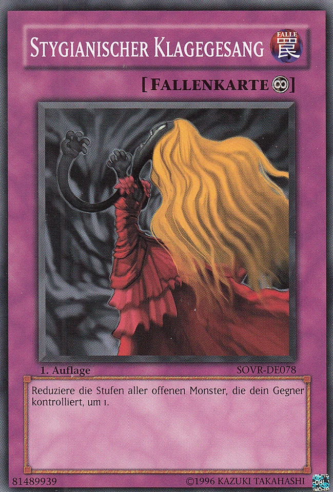 YU-GI-OH, STYGIANISCHER KLAGEGESANG, C, SOVR-DE078, 1. Auflage, TOP - Bild 1 von 1