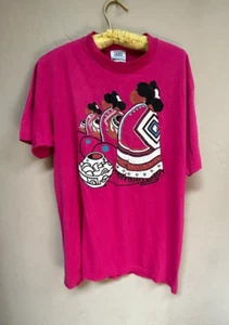 Vintage Lida One of A Kind Graphic Southwestern Short Sleeve Tee Large 42/44 USA - Picture 1 of 8