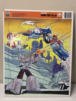 Bandeja rompecabezas Go Bots 4537A-1 Tonka Corp 1985 marco dorado vintage Foto 1 de 3