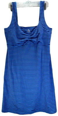 Vestido sin mangas informal a rayas cobalto profundo GRANDE diseño alpino para mujer Foto 1 de 4