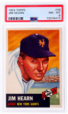 1953 Topps #38 Jim Hearn PSA 8