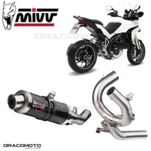 Scarico DUCATI MULTISTRADA 1200 2010 2011 MIVV Gp Nero + No Kat - Picture 1 of 4