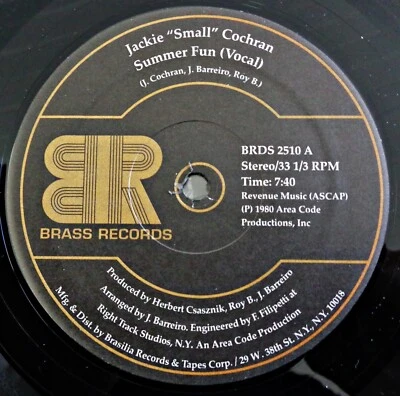 Jackie "Small" Cochran ‎– Summer Fun (1980)  12"  Old School Hip Hop / Disco - Bild 1 von 2