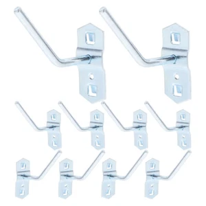 10 Pcs Tool Organizer Pegboard Hanger for Garage Socket Wall Mount - Picture 1 of 12