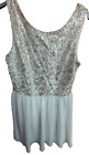 BNWT Women's Lace Sequin Cream Dress Size UK 12 EUR 40 Was £27.99