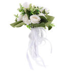  Wedding Rose Bouquet Artificial White Roses Bridal Fresh Flowers Dried