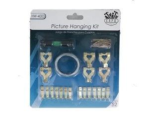 24-Pack All-in-One Picture Hanging Kit | 52 Pieces - Easy Wall Mounting Solution - Picture 1 of 1