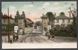 Postkarte Southampton Hampshire Straßenbahn Hirschtore von FGO Stuart 1162 verschickt 1907 - Bild 1 von 2