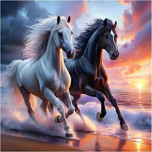 Diamond Painting Kit for Adults, 5D Horse Diamond Art for Beginners - DIY Full D - Picture 1 of 7