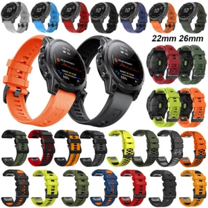 Quick Fit Strap Silicone Band For Garmin Fenix E 8 7 7X Solar 6 6X Pro 5 5X 3HR - Picture 1 of 172