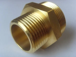 Muffennippel Reduziernippel 1.1/4" auf 1" AG flachdichtend Wellrohr Heizung - Picture 1 of 2