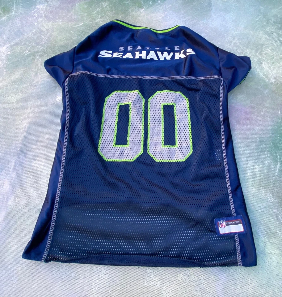 NFL Seattle Seahawks Pet Dog #00 Jersey__PLEASE SEE PICTURES FOR MEASUREMENTS. - Image 1 of 4