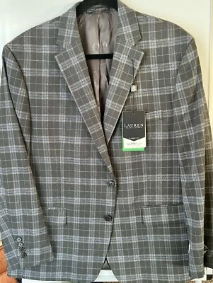 Lauren Ralph Lauren Men's Lexington Ultraflex Blazer in Medium Grey/Blue Foto 1 de 4