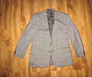 DAKS Blazer size 52 grey Check Wool - Picture 1 of 4