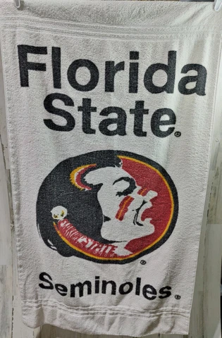 Vintage Florida State Seminoles Graphic Print Oversized Towel made in USA Cover