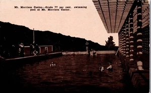 Vintage Colorado CO Postkarte Mt Morrison Casino Schwimmbad Schwimmer - Bild 1 von 3