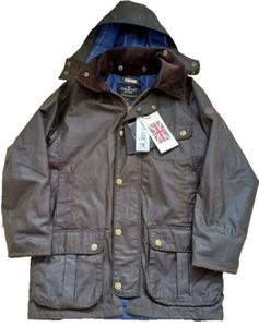 Country Attire Brown Wax Jacket Small 21"P2P - Picture 1 of 13