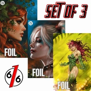 ๐ฅ HARLEY QUINN 50 PARRILLO & POISON IVY 33 COHEN & EOM FOIL Variant Set Of 3 - Picture 1 of 7