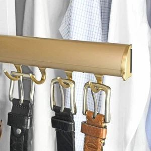 TAG Hardware Designer 5-Hook Valet Belt Tie Rack Closet Organizer with 11.75 Inc - Picture 1 of 14