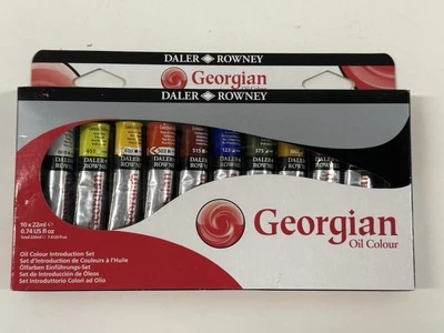 🆕 Pintura al óleo georgiana Daler Rowney 10 tubos, cada tubo 0,74 OZ. Foto 1 de 4