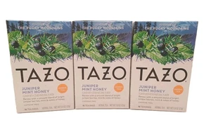 3 PACK Tazo Herbal Juniper Mint Honey  Herbal Tea Bags Caffeine Free, 16 Count - Picture 1 of 3