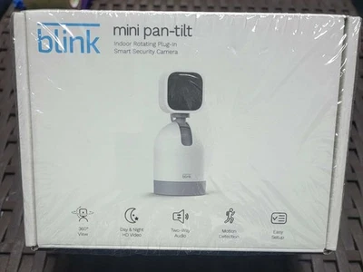 Blink Mini Pan-Tilt Indoor Rotating Plug-In 1080p HD Smart Security Camera NEW - Image 1 of 4