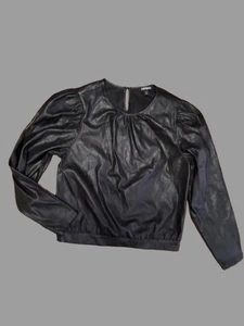  Express schwarzes Kunstleder Top Gr. XS Gothic Biker Emo - Bild 1 von 8