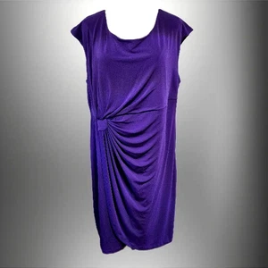 ABITO BARN ~ ABITO CLASSICO SENZA MANICHE VIOLA SERA LAVORO CARRIERA tg 18 foderato - Foto 1 di 4