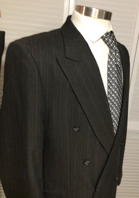 OLEG CASSINI HOMBRE DOBLE PECHO PICO SOLAPA 2 PIEZAS TRAJE TALLA: 42R PANTALONES 34x30 Foto 1 de 4