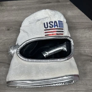 Casco de astronauta de felpa para niños EE. UU. solo disfraz de Halloween - Imagen 1 de 6