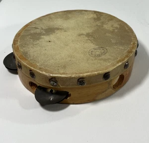 Vintage 6 1/4" Tamburin zweireihig Messing - Bild 1 von 4