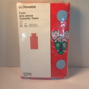 Ikea Glodande Twin Duvet Cover Set Red Van Beirendonck Wondermooi - Picture 1 of 6