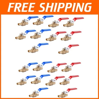 Brass Full Port Shut-off Ball Valves, 1/2 Inch, 20pcs - Image 1 of 4