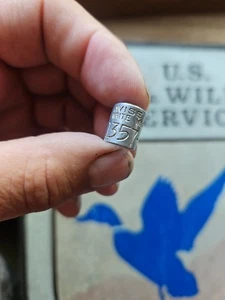 100% VTG Federal UNREPORTED MALLARD DUCK Leg Band AVISE 1357 Goose Bird - Picture 1 of 4