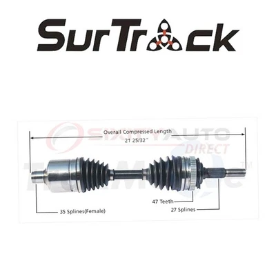 SurTrack CV Axle Shaft for 1986-1988 Buick Riviera 3.8L V6 - Constant ac Foto 1 de 4