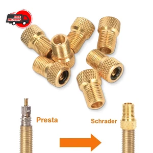 Fahrrad Presta auf Schrader Ventil Adapter Kupfer Konverter Fahrrad Reifen Pumpe - Bild 1 von 16