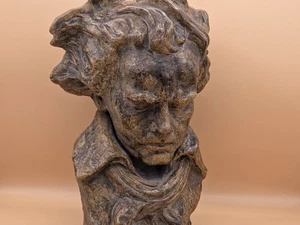 Ludwig von Beethoven Skulptur Büste signiert ""Tenderini V"" Italien 14,5"" Komponist - Bild 1 von 9